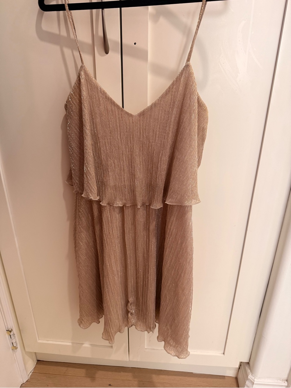 GUESS Gold Sparkle Strap Dress